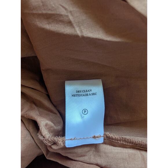 NWT A.L.C. Lucia Smocked V-Neck Midi Dress Size 10 Bronze Multicolor 1B460 - Picture 10 of 10